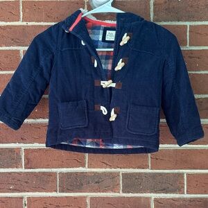 Kids Navy Pea Coat with Toggle Closures